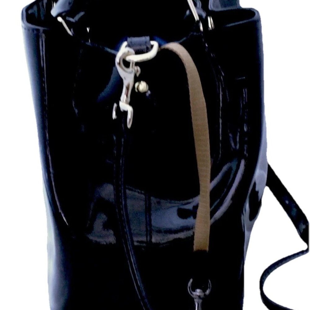 Dooney & Bourke Patent Small Brenna Satchel Bag Purse - Black NWT RET $428 - Picture 2 of 14